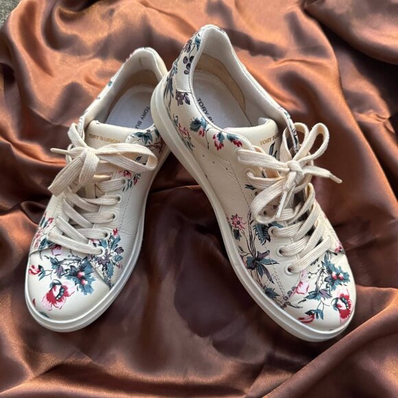 Tory Burch Limited Edition Women’s Leather Sneakers in Floral Print - Size 6.5. - Picture 8 of 8